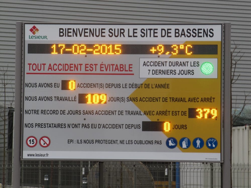 Informations. Un panneau lumineux en service depuis mardi