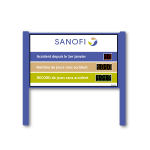 afficheur nombre de jours sans accident exterieur pertinence stramatel sanofi