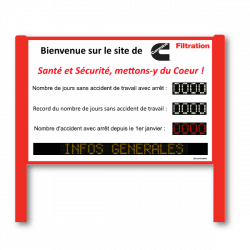 afficheur nombre de jours sans accident exterieur plenitude stramatel cummins filtration