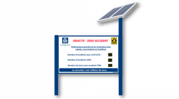 afficheur nombre de jours sans accident exterieur solaire stramatel yara