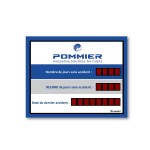 afficheur nombre de jours sans accident interieur stramatel pommier