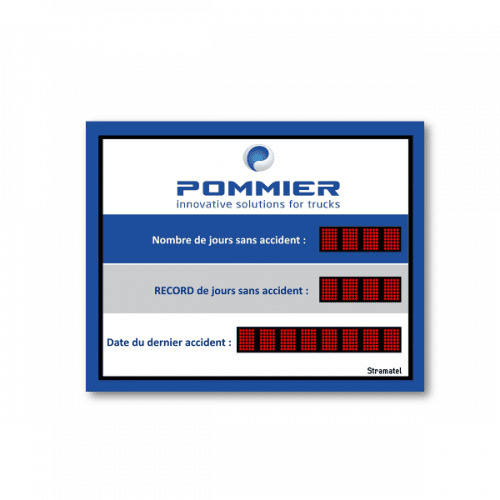 afficheur nombre de jours sans accident interieur stramatel pommier