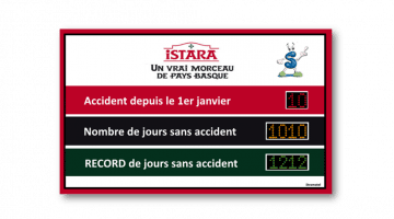 afficheur nombre de jours sans accident pertinence stramatel istara