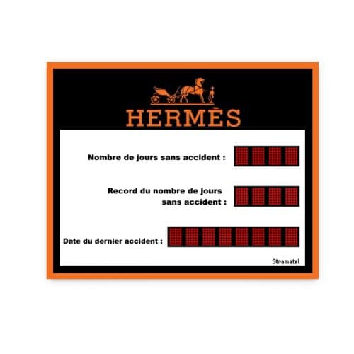 afficheur nombre de jours sans accident stramatel hermes