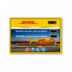 afficheur securite interieur nombre de jours sans accidents dhl stramatel