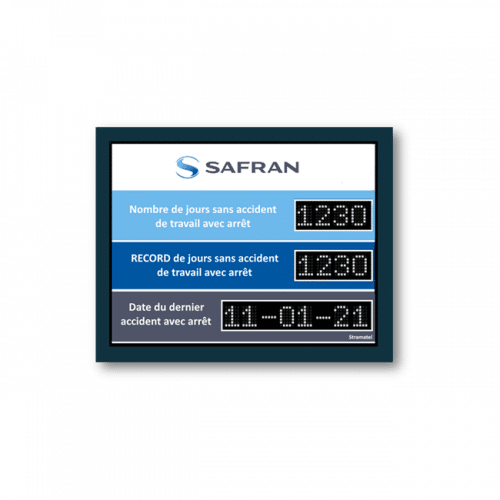 afficheur nombre de jours sans accident safran stramatel