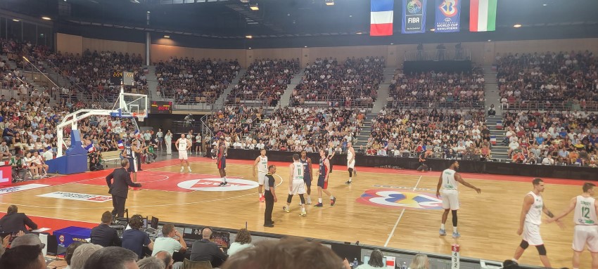 Match qualifications coupe du monde fiba 2023 france contre hongrie au Vendespace à Mouilleron-le-Captif avec astreinte technique Stramatel