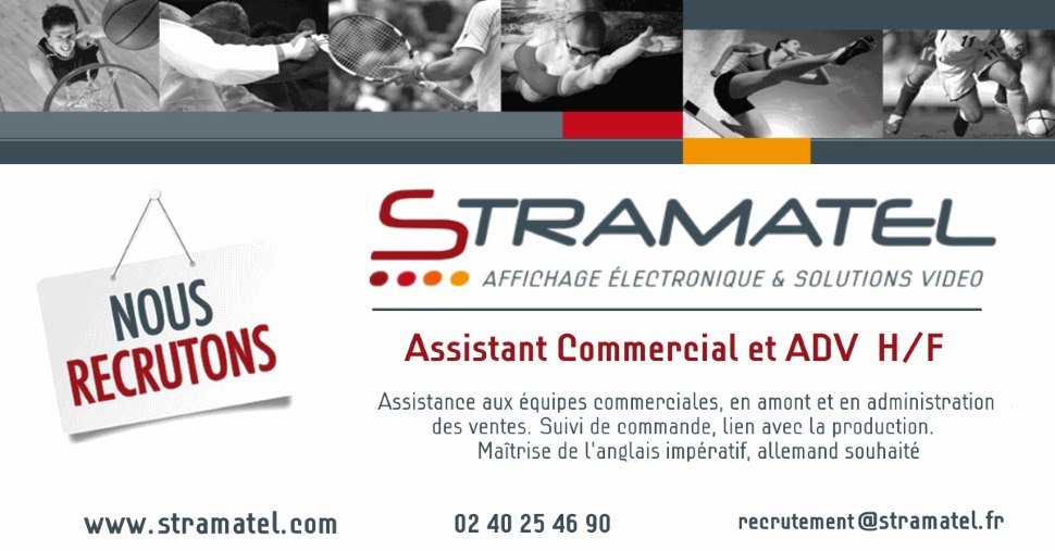 Recrutement assistant commercial et ADV Stramatel pour 2022