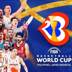 bannière de promotion de la coupe du monde de basket FIBA 2023
