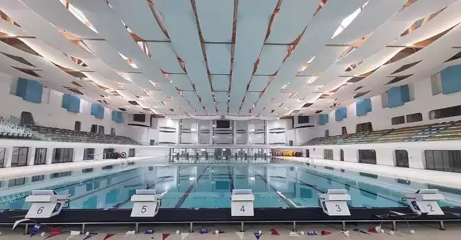 piscine olympique de Rabat au Maroc équipé d'écran vidéo LED Stramatel