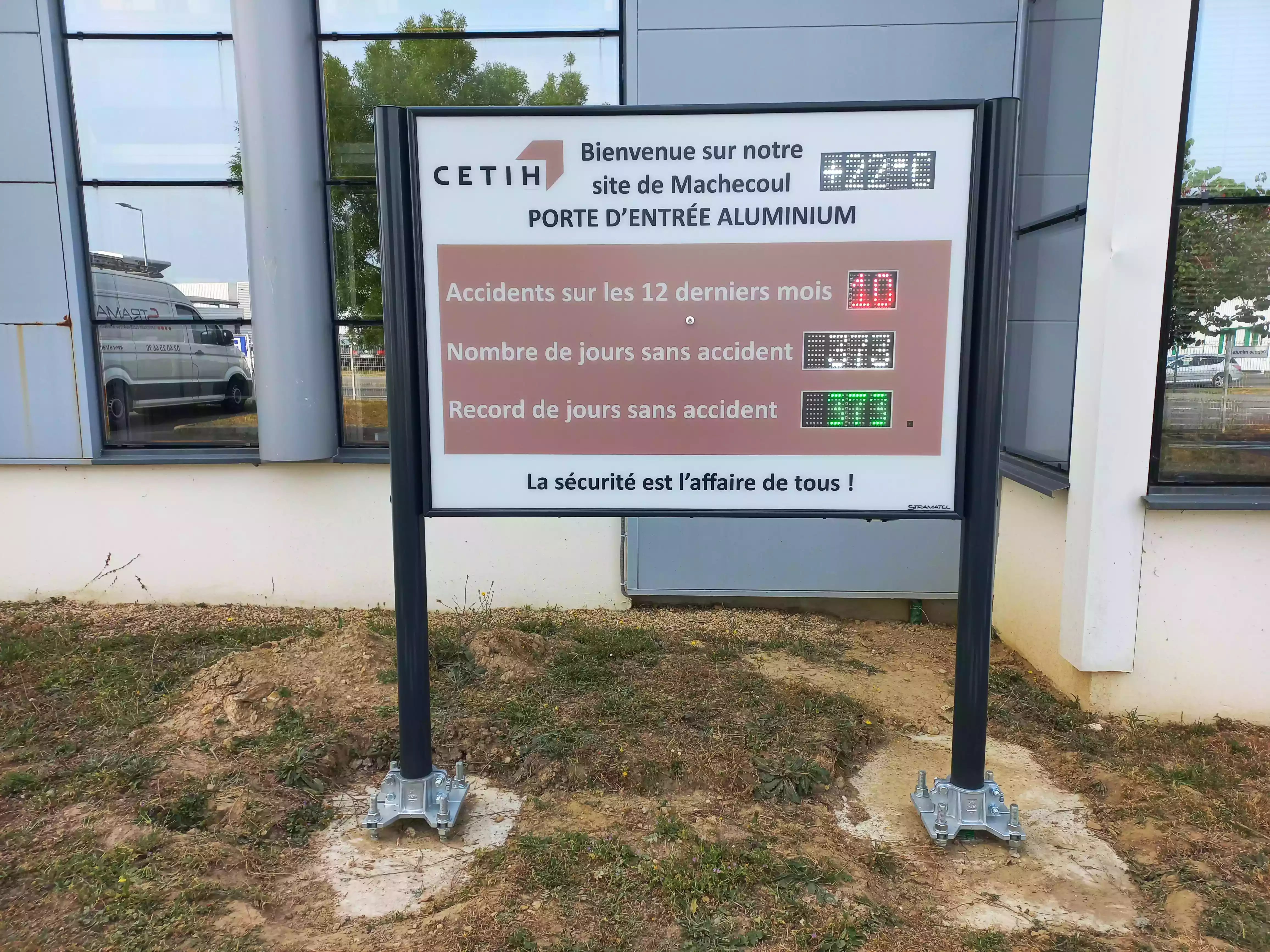 afficheur de sécurité Stramatel sur le site de CETIH à Machecoul