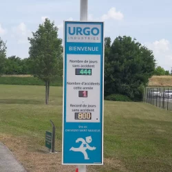 afficheur sécurité solaire urgo industries par stramatel