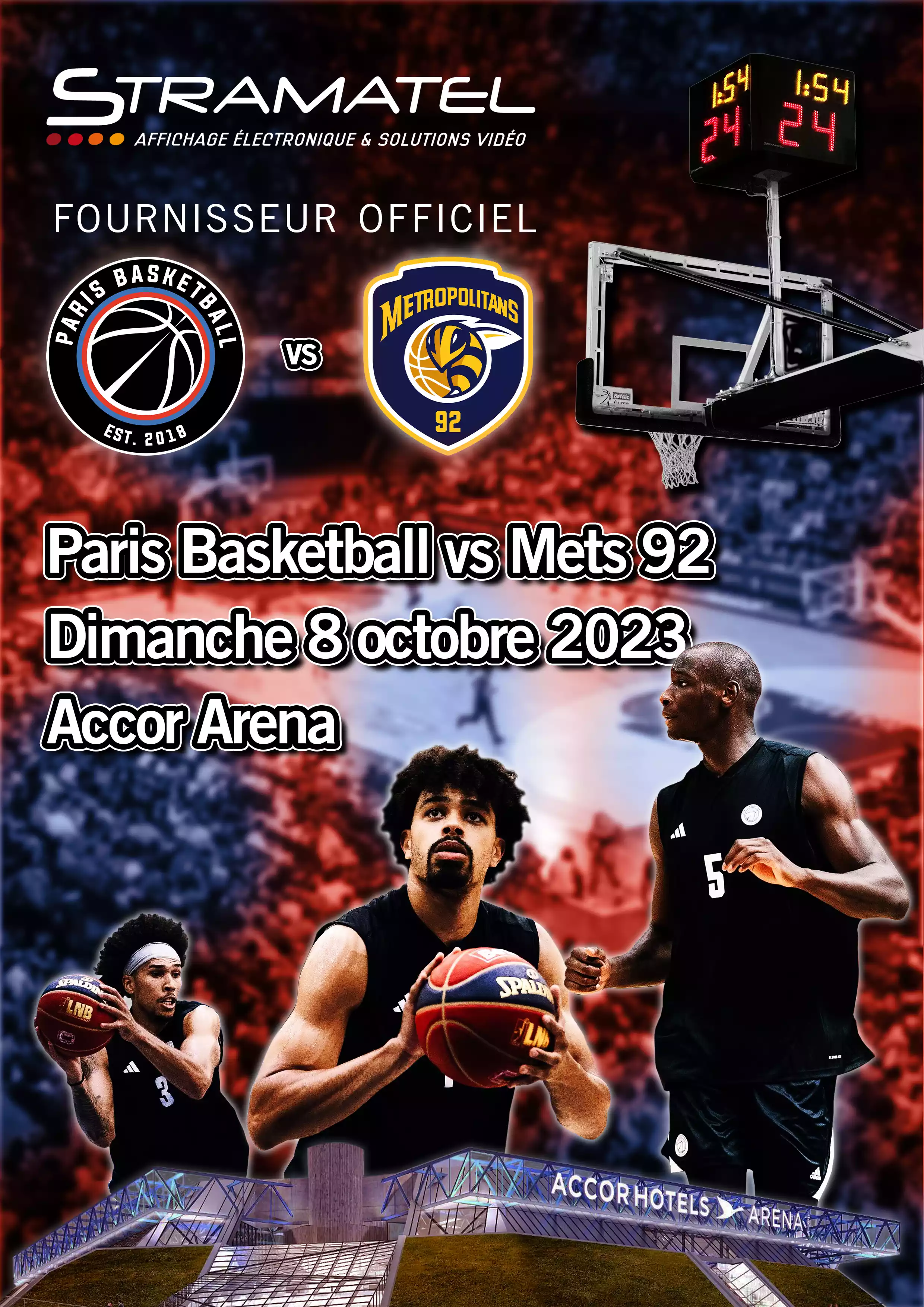 promotion match paris basketball vs metropolitans 92 stramatel