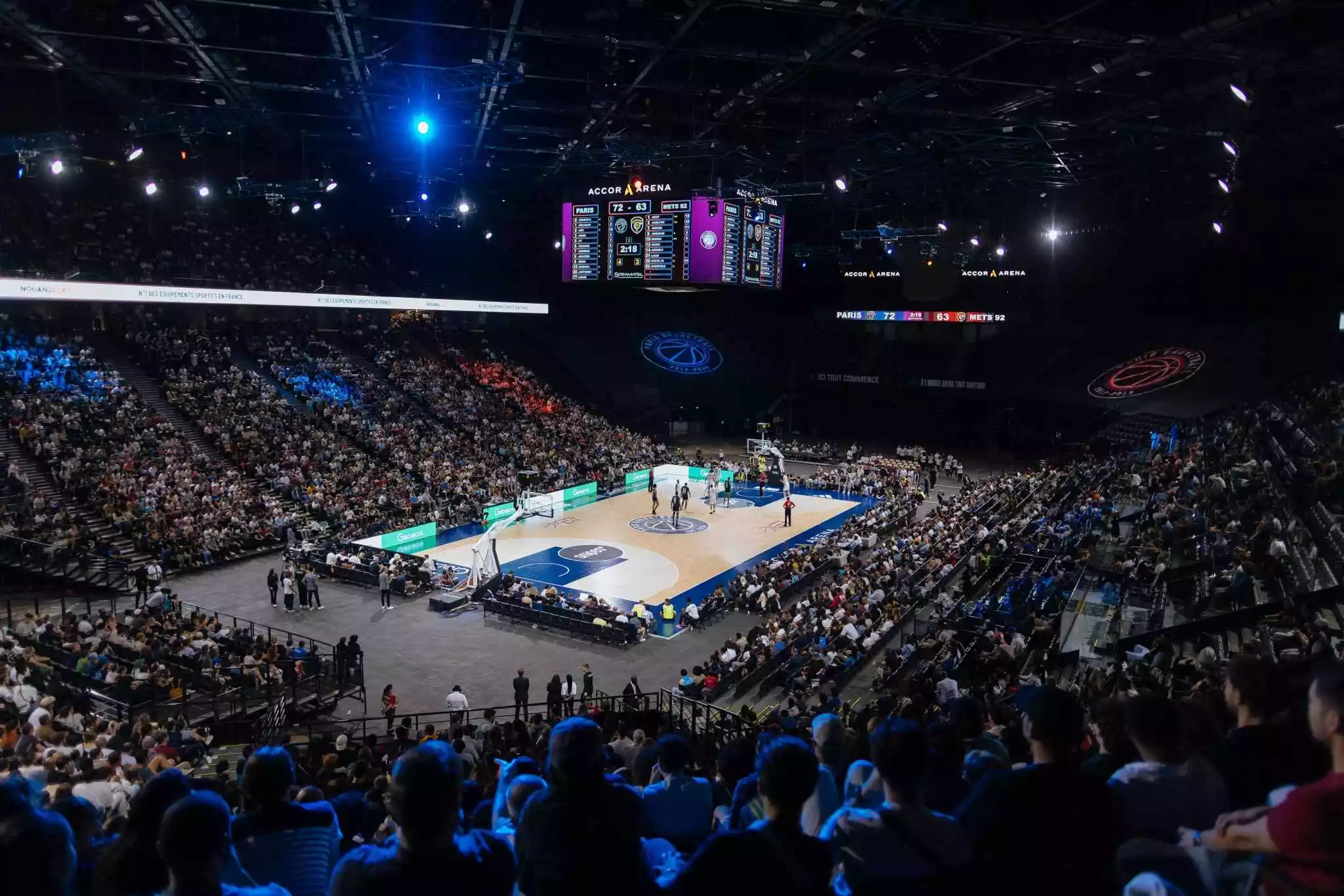 match délocalisé du Paris Basketball à l'Accor Arena