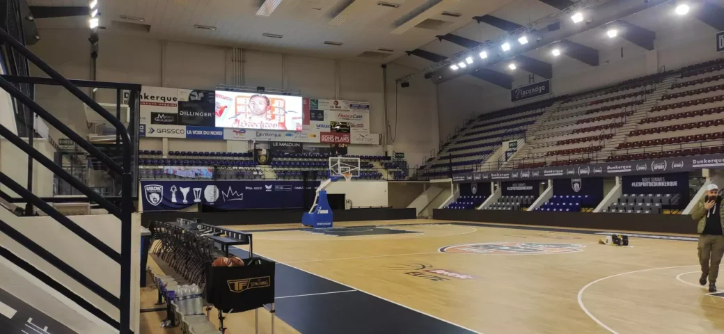 écran vidéo BMC Gravelines Dunkerque - salle Dewert