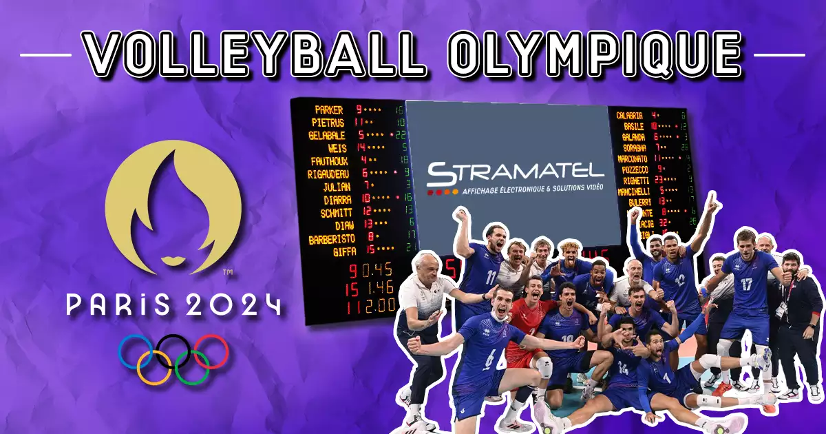 afficheur stramatel volleyball jeux olympiques de paris 2024