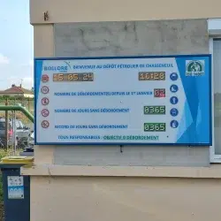 afficheur de sécurité industrie LED pour Bolloré Energy par Stramatel à Chasseneuil