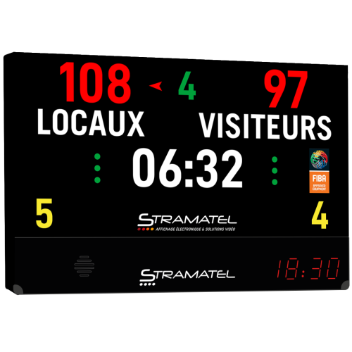 SL Video Scoreboard pour le basketball homologué FIBA