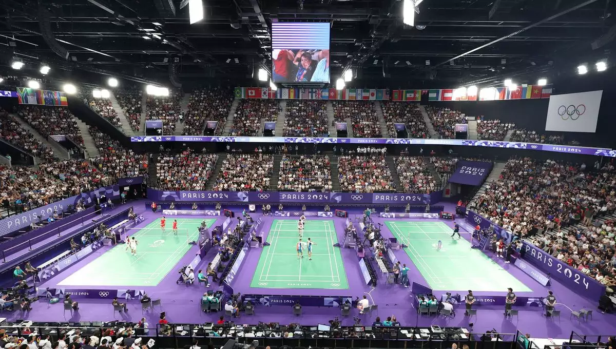 cube vidéo LED Stramatel badminton Adidas Arena
