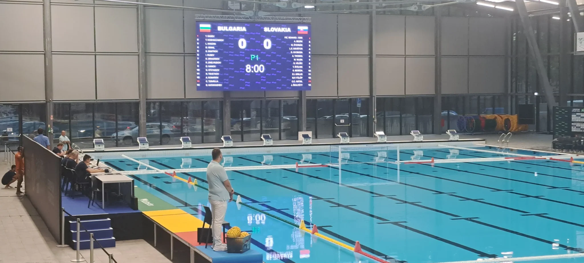Écran géant LED Stramatel 36m² piscine Ilirija Ljubljana