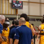 Afficheur vidéo sportif SL Video Scoreboard Stramatel installé dans gymnase avec scoring basketball